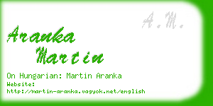 aranka martin business card